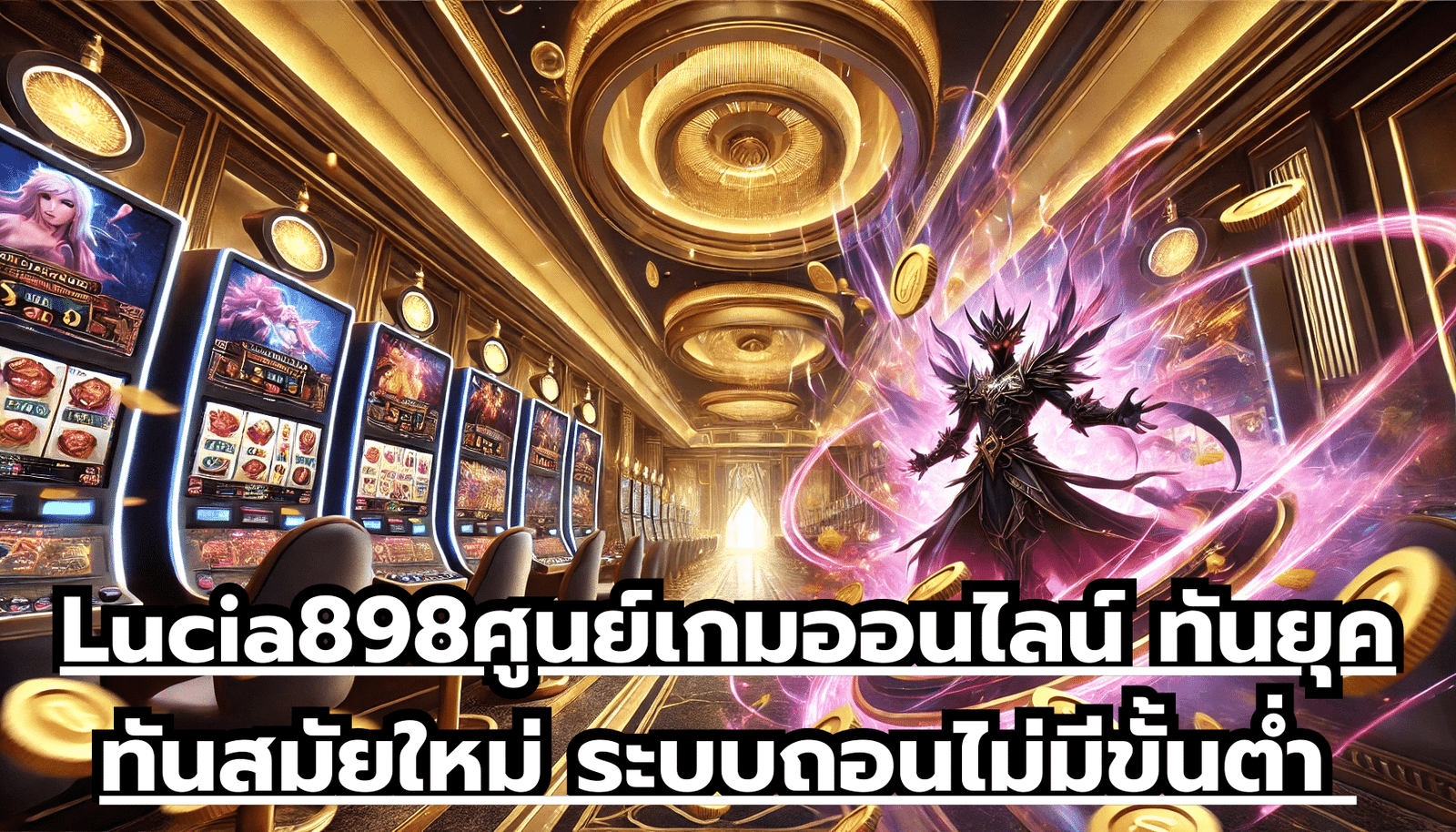 Lucia898ศูนย์เกมออนไลน์ ทันยุค ทันสมัยใหม่ ระบบถอนไม่มีขั้นต่ำ เกมสล็อต ลงทุนง่าย ไม่มีโกง